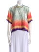 forte_forte Silk Printed Button-Up Top