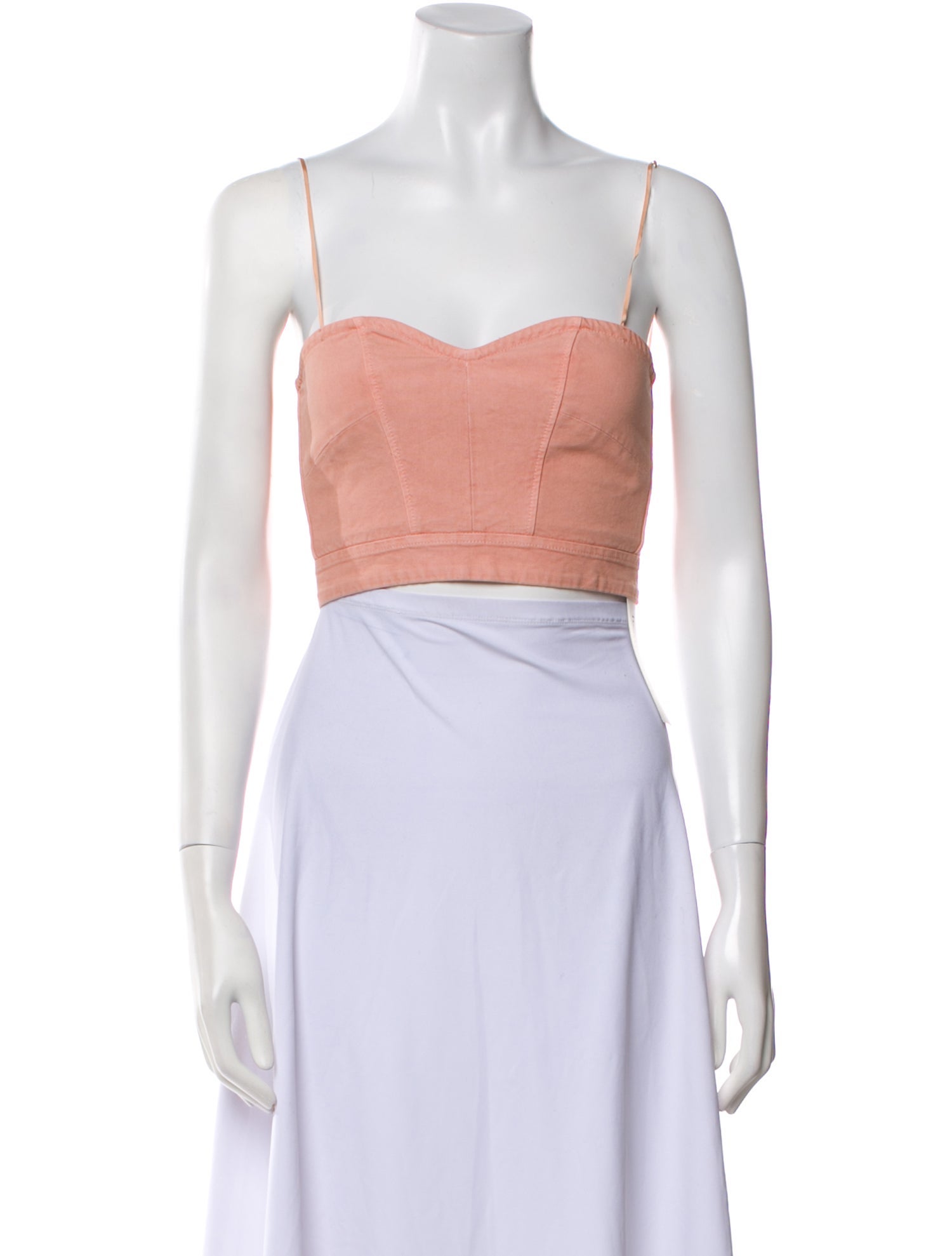 forte_forte Square Neckline Sleeveless Crop Top