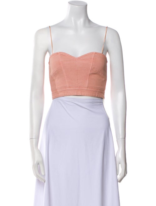 forte_forte Square Neckline Sleeveless Crop Top