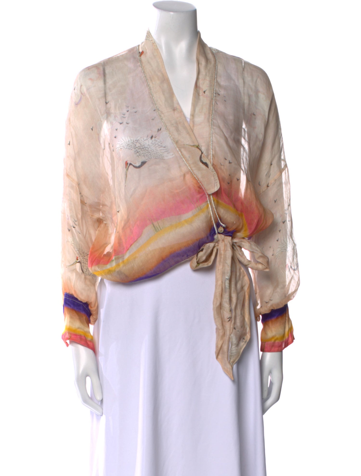 forte_forte Linen Printed Blouse