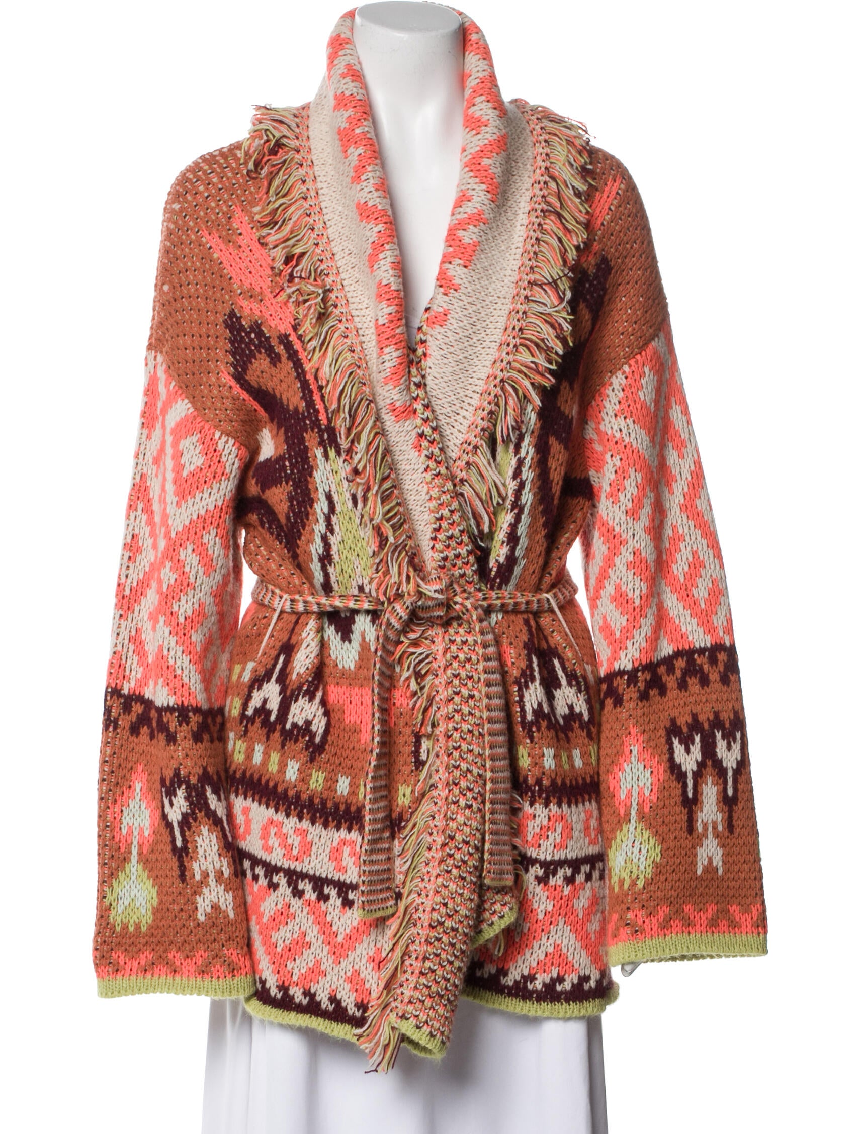 forte_forte Wool Printed Faux Fur Jacket