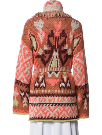 forte_forte Wool Printed Faux Fur Jacket