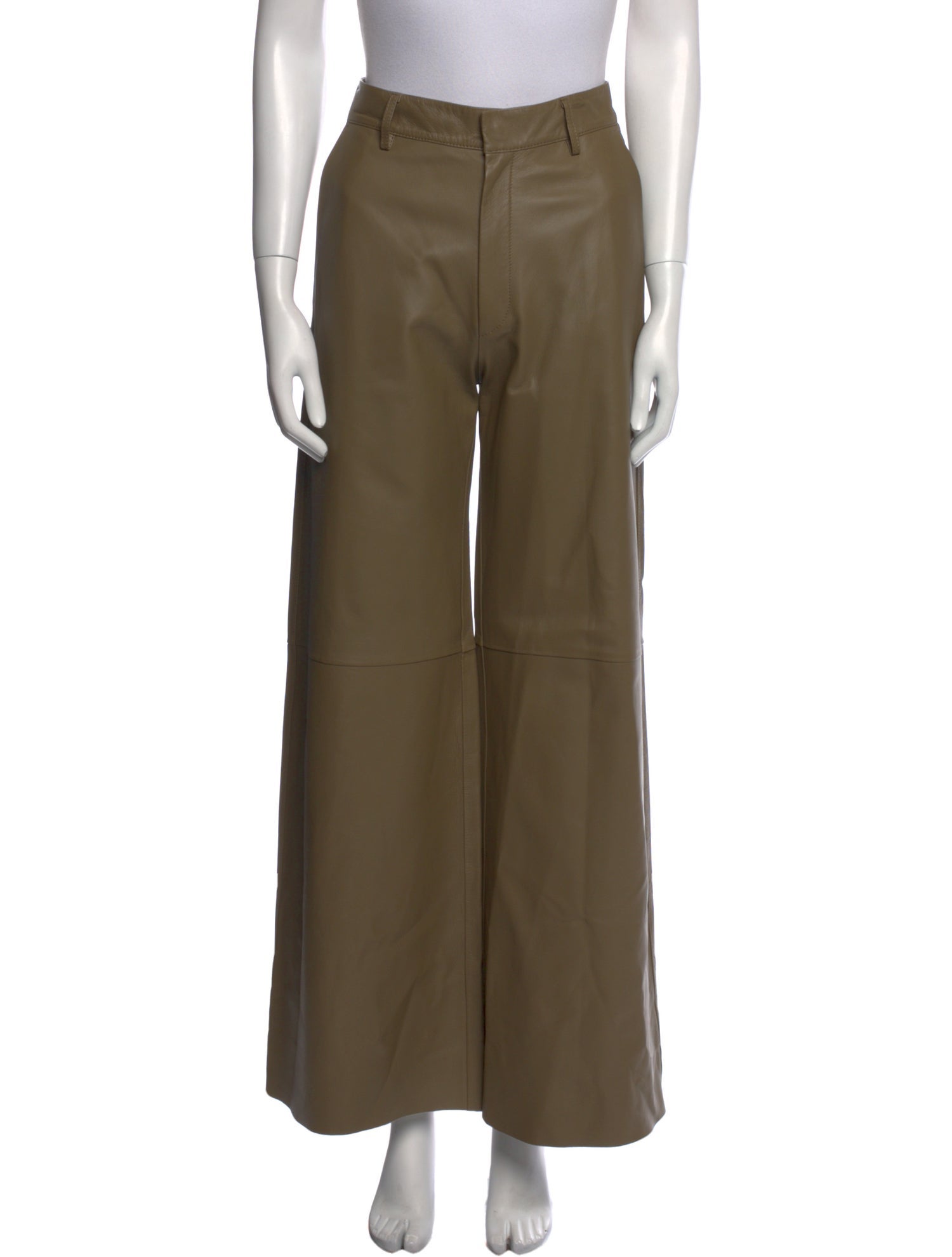 forte_forte Leather Wide Leg Pants