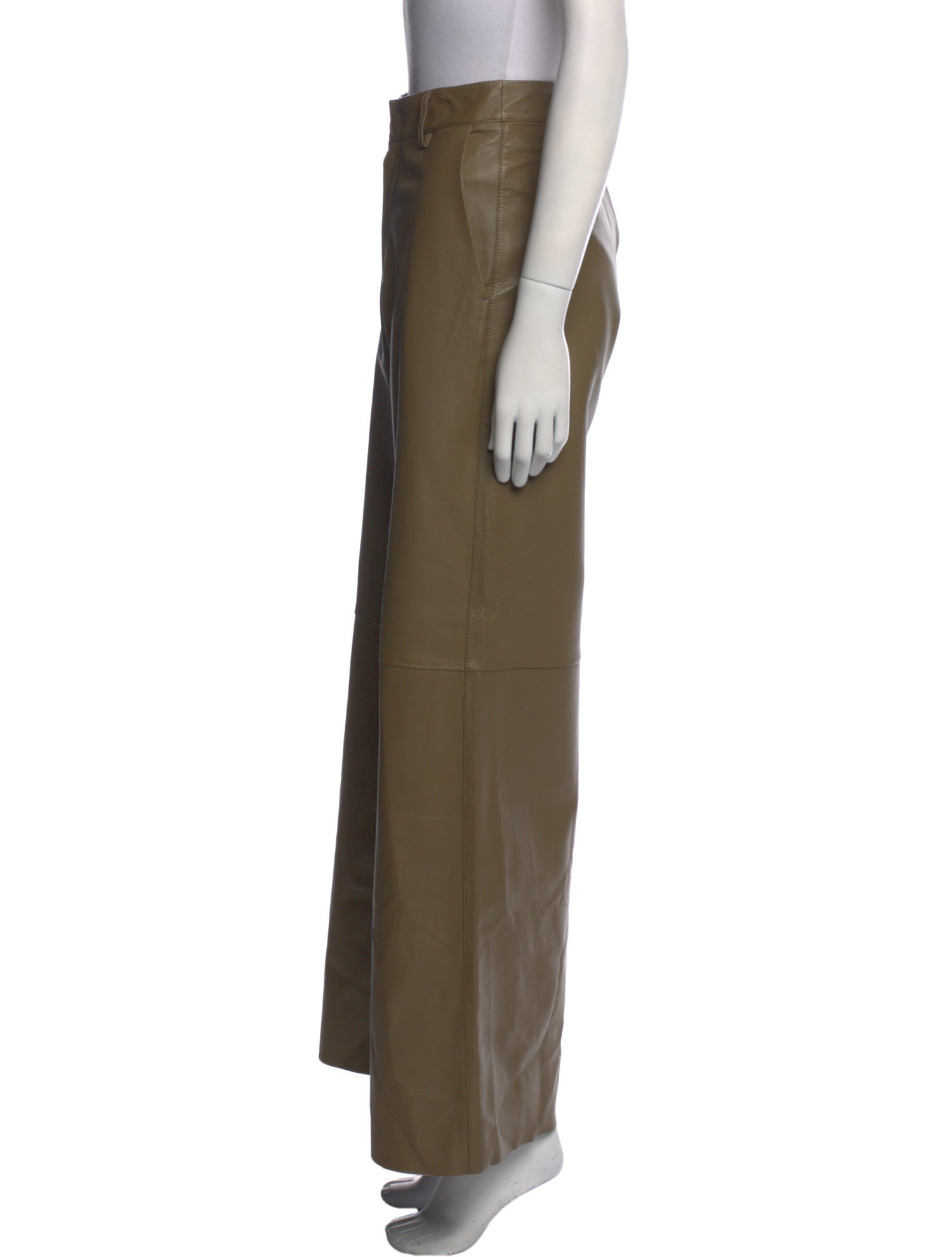forte_forte Leather Wide Leg Pants