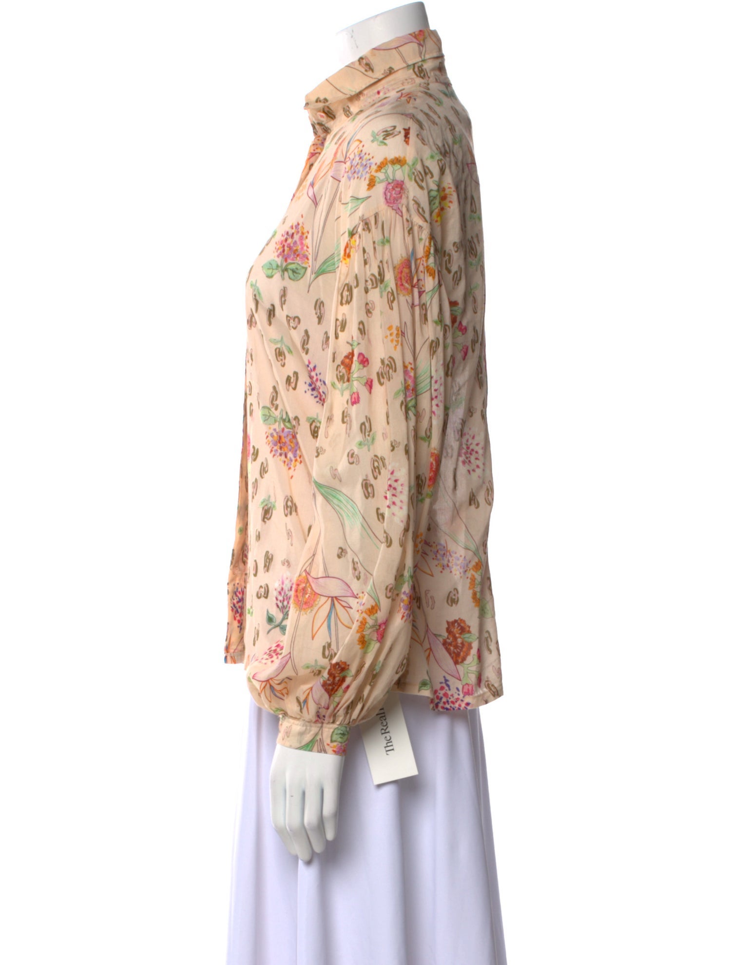 forte_forte Floral Print Long Sleeve Button-Up Top