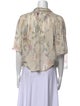 forte_forte Floral Print Three-Quarter Sleeve Blouse