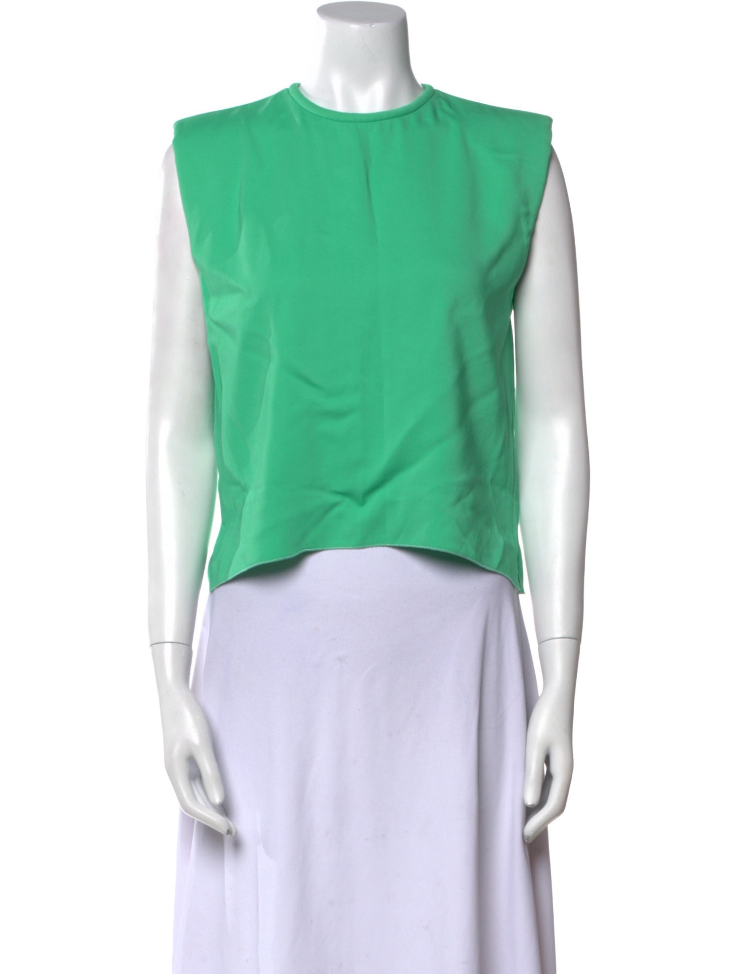 forte_forte Silk Crew Neck Crop Top