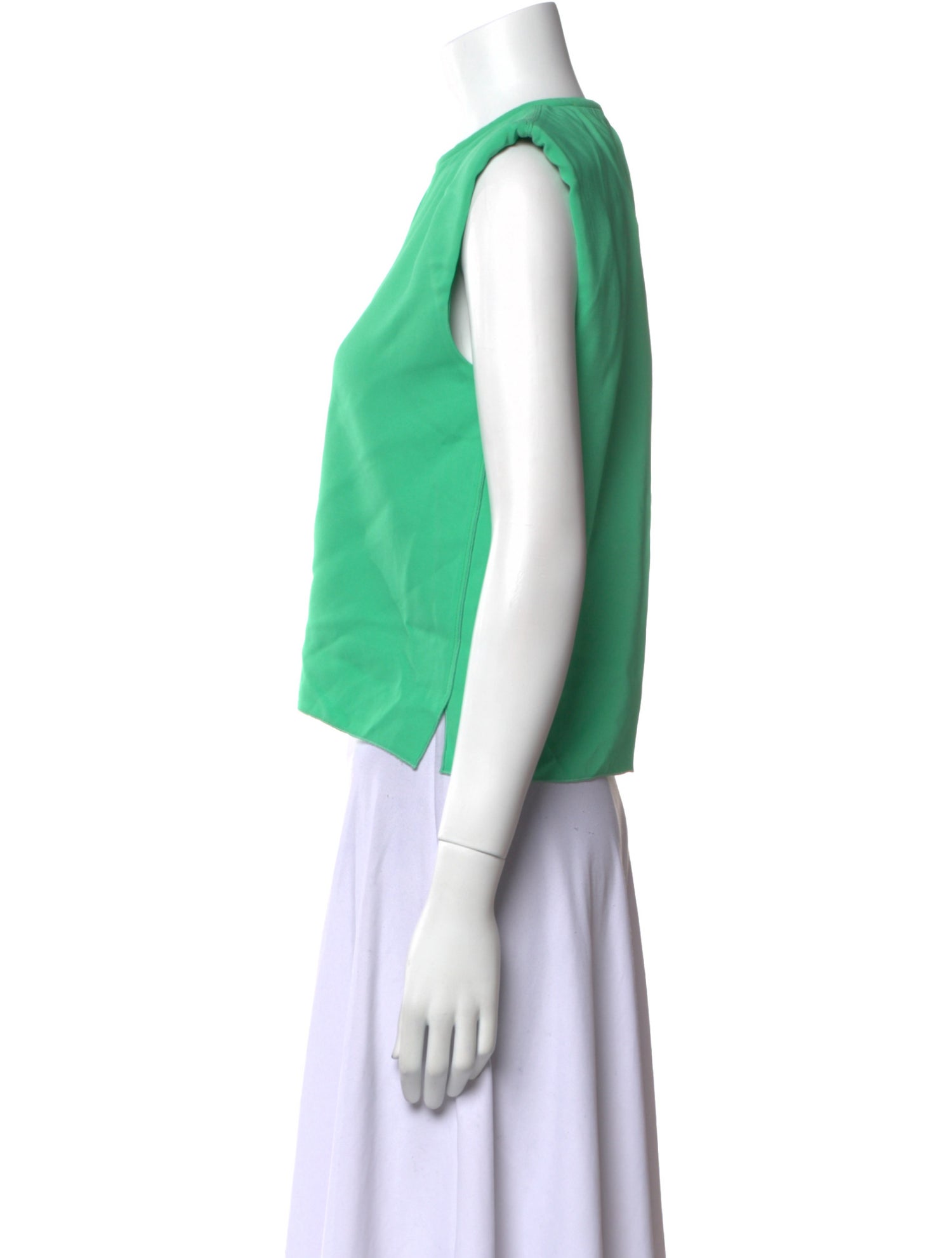 forte_forte Silk Crew Neck Crop Top