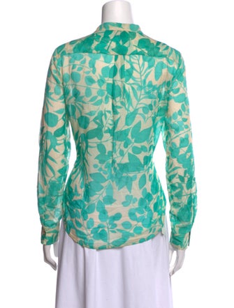 forte_forte Printed Long Sleeve Button-Up Top