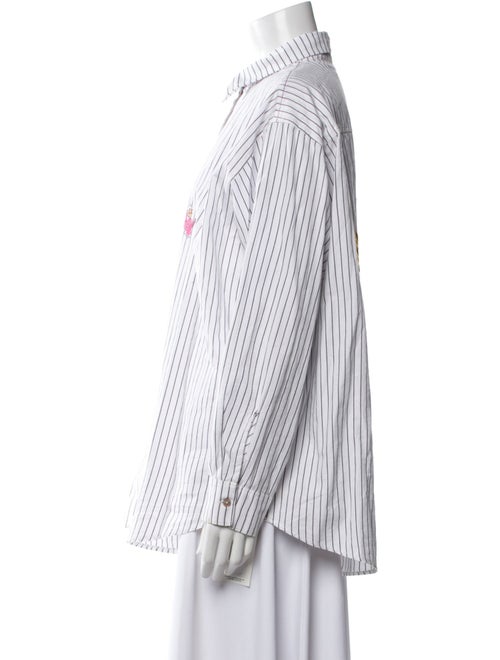 forte_forte Striped Long Sleeve Button-Up Top