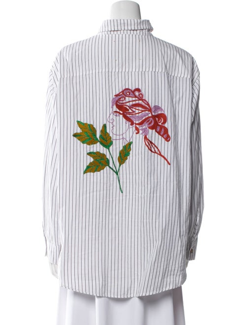 forte_forte Striped Long Sleeve Button-Up Top