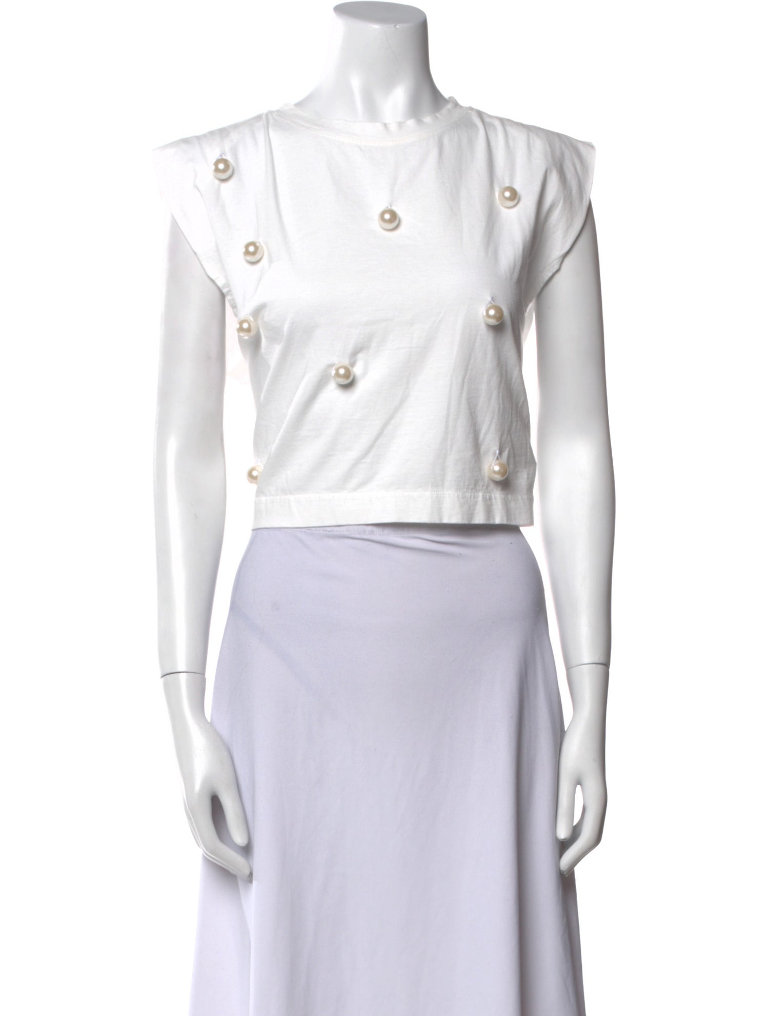 forte_forte Crew Neck Short Sleeve Crop Top