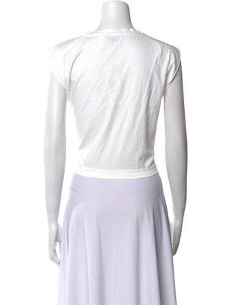 forte_forte Crew Neck Short Sleeve Crop Top