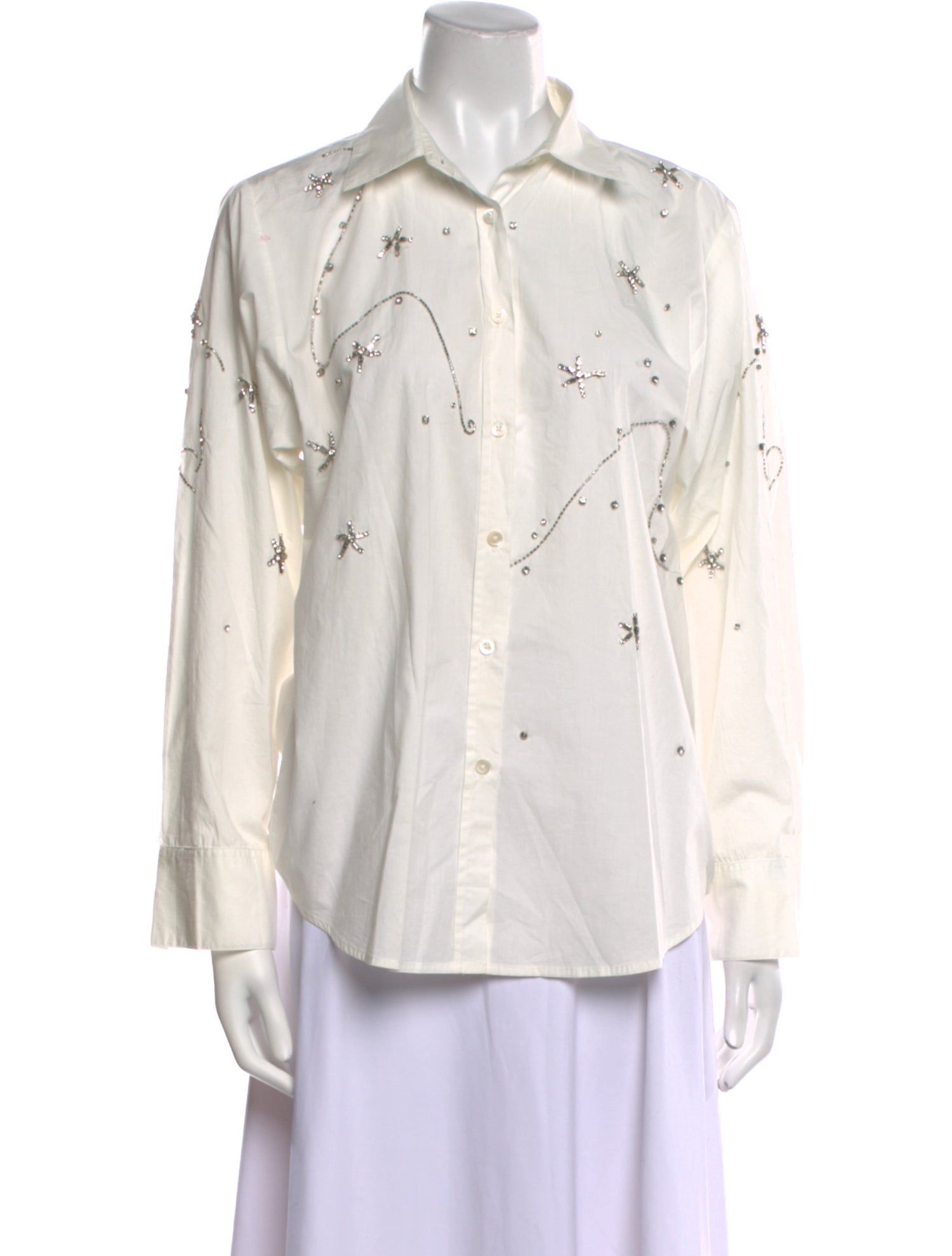 forte_forte Linen Long Sleeve Button-Up Top