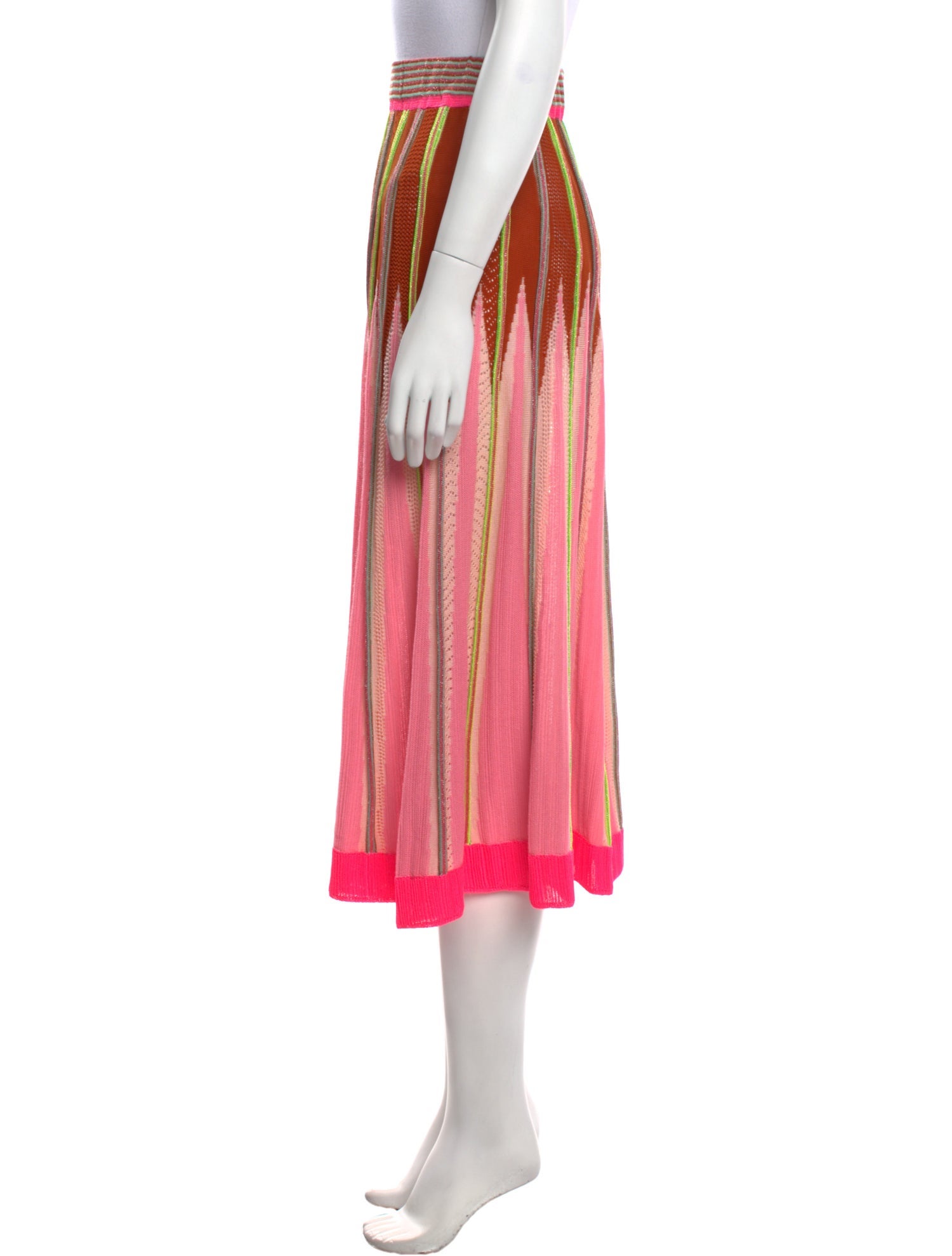 forte_forte Striped Midi Length Skirt