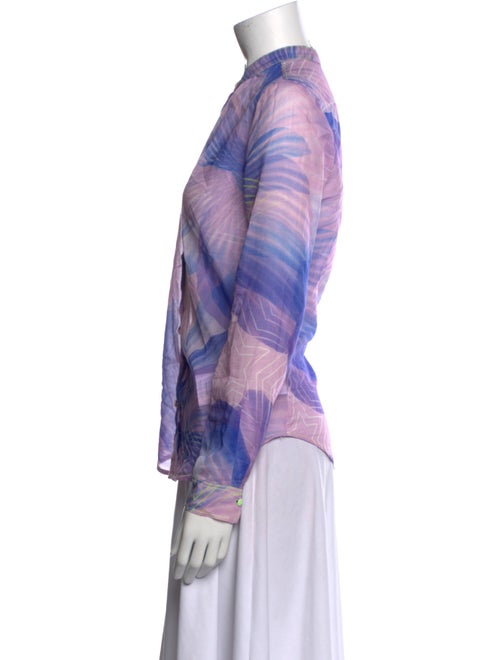 forte_forte Printed Long Sleeve Button-Up Top