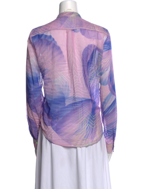 forte_forte Printed Long Sleeve Button-Up Top