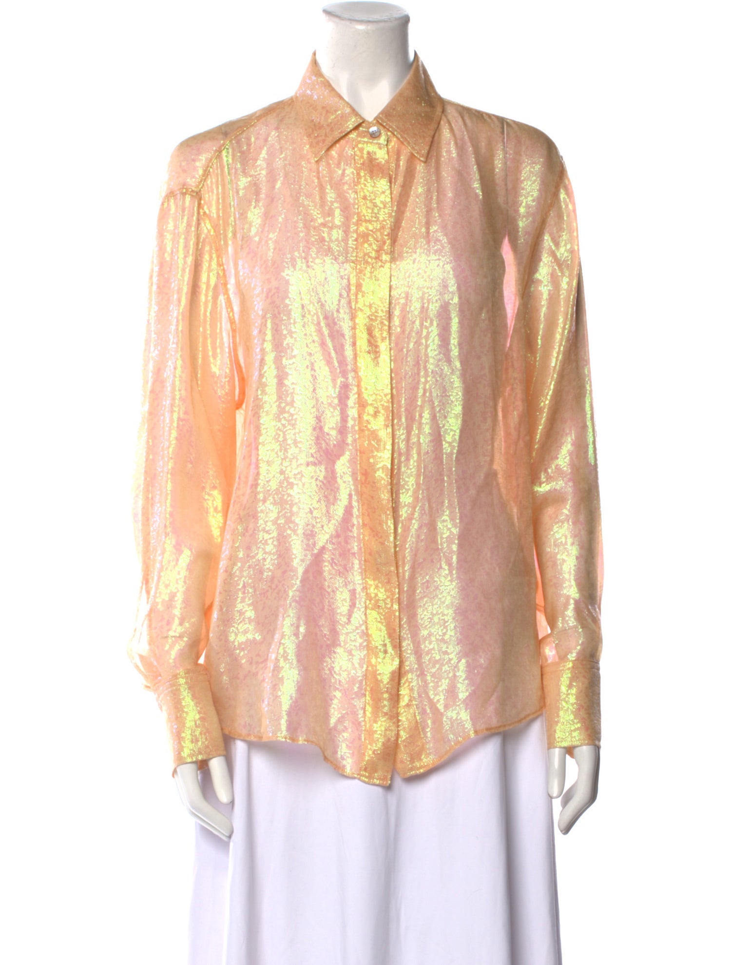 forte_forte Silk Printed Button-Up Top w/ Tags
