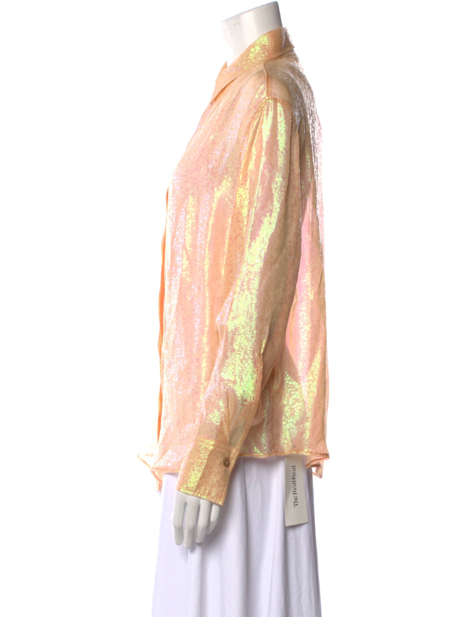 forte_forte Silk Printed Button-Up Top w/ Tags