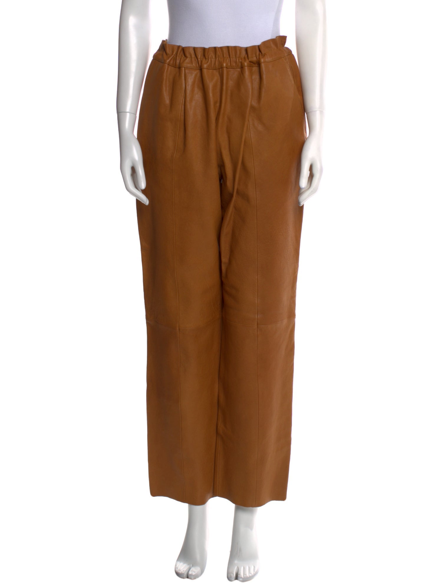 forte_forte Leather Straight Leg Pants