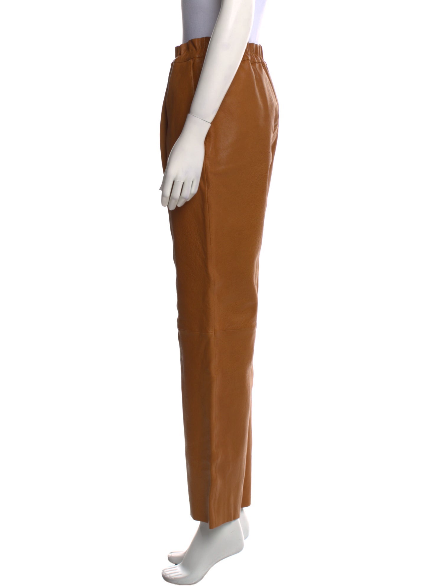 forte_forte Leather Straight Leg Pants