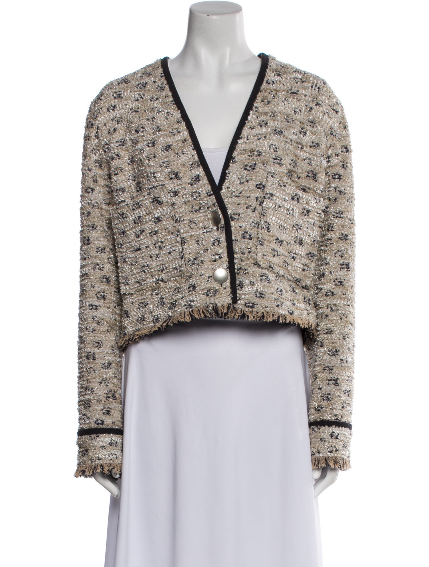 forte_forte Tweed Pattern Evening Jacket w/ Tags