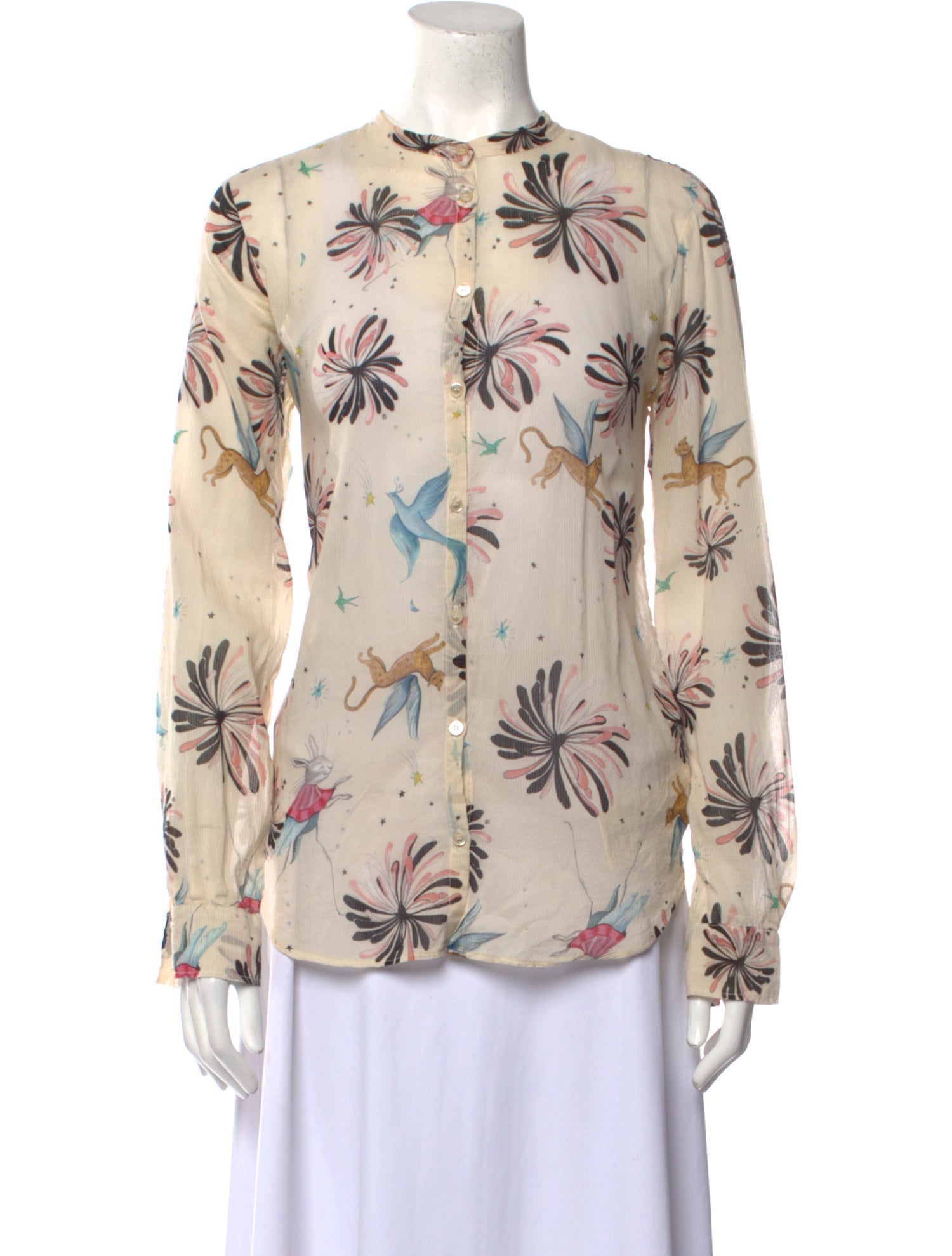 forte_forte Silk Floral Print Blouse