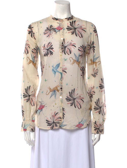 forte_forte Silk Floral Print Blouse