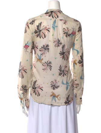 forte_forte Silk Floral Print Blouse