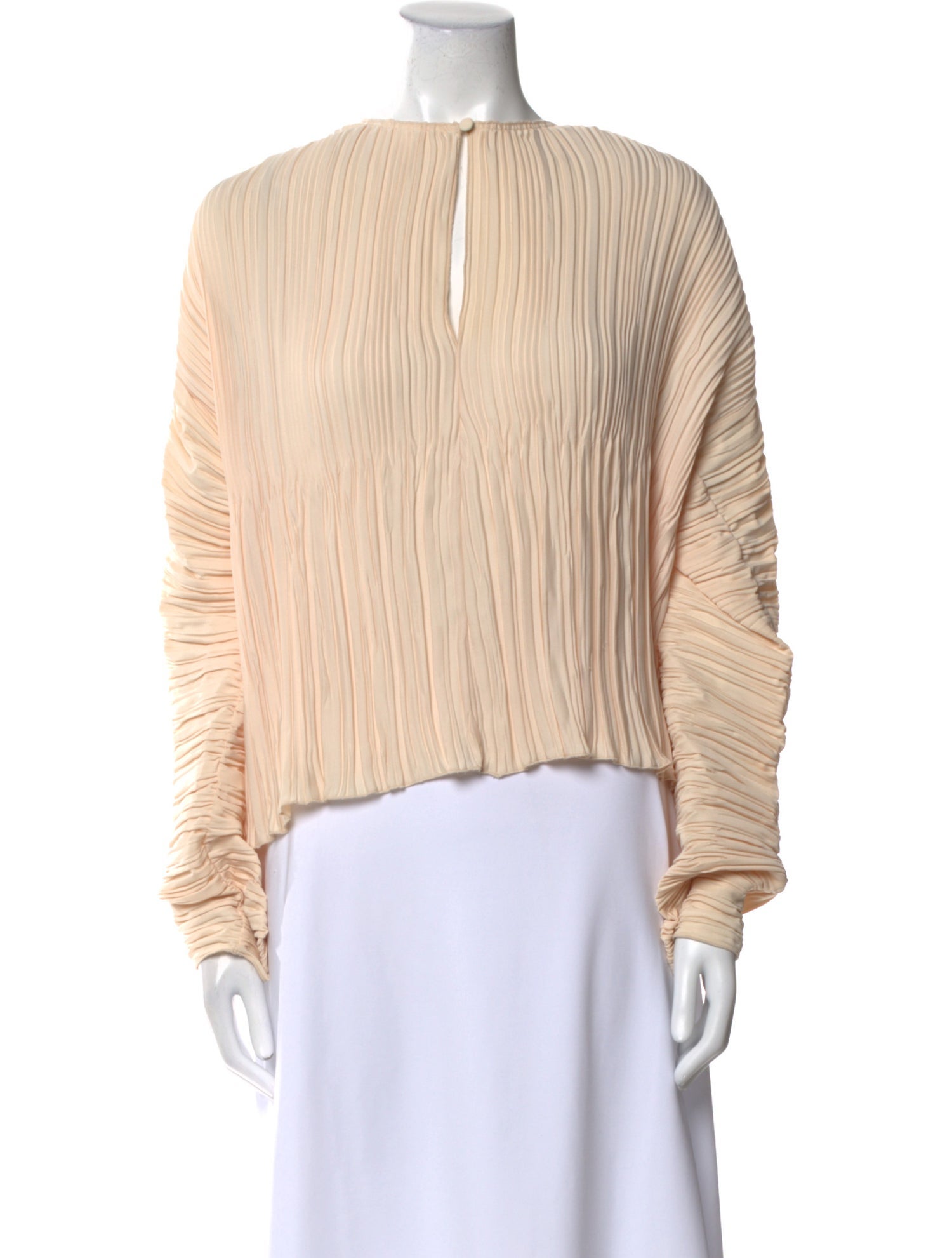 forte_forte Crew Neck Long Sleeve Blouse