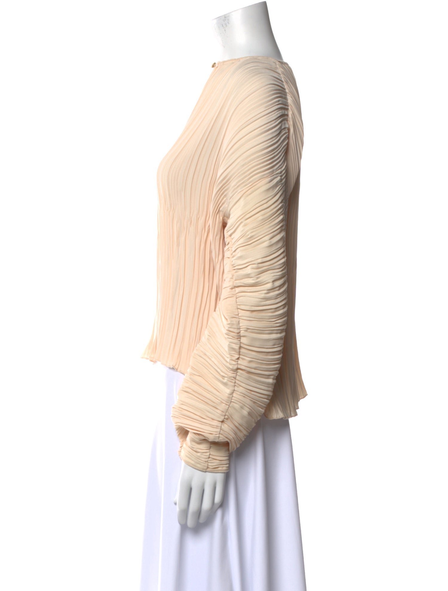 forte_forte Crew Neck Long Sleeve Blouse