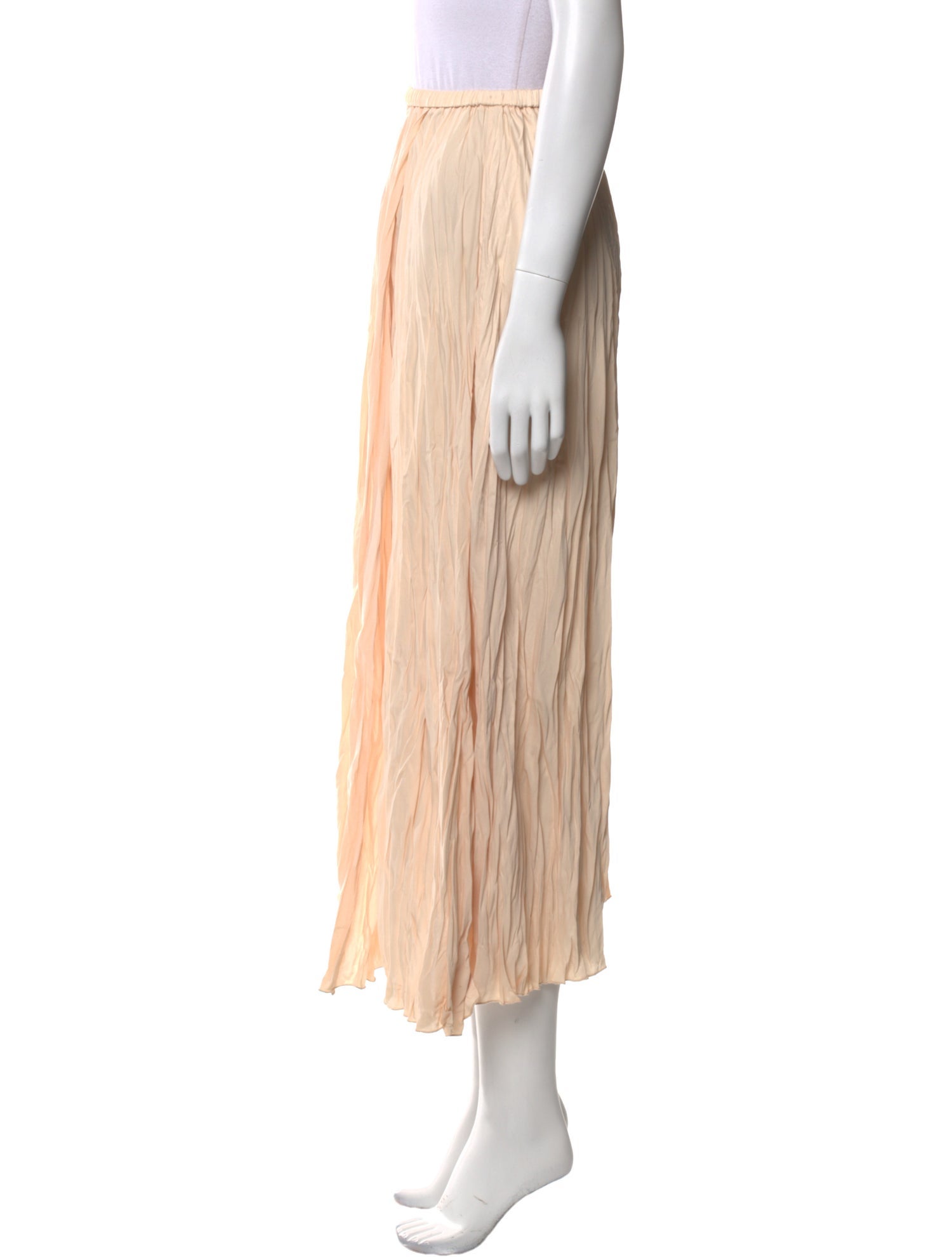 forte_forte Pleated Accents Midi Length Skirt