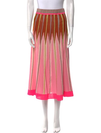 forte_forte Striped Midi Length Skirt