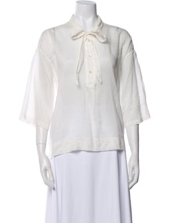 forte_forte Three-Quarter Sleeve Blouse