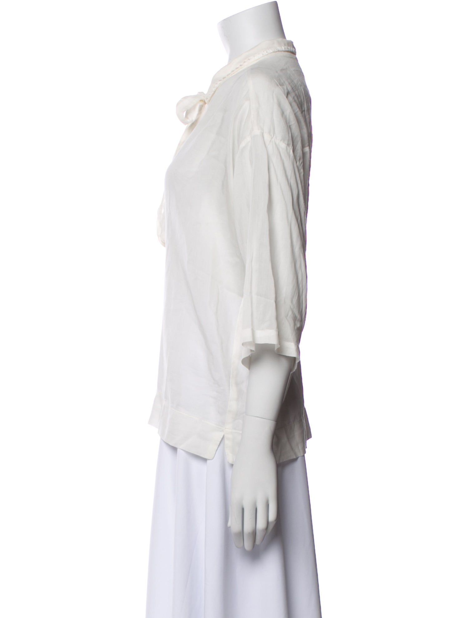 forte_forte Three-Quarter Sleeve Blouse