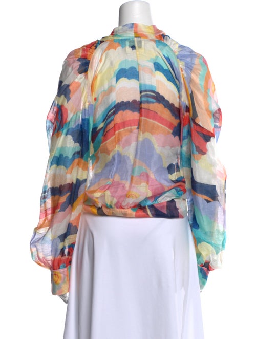 forte_forte Linen Floral Print Crop Top