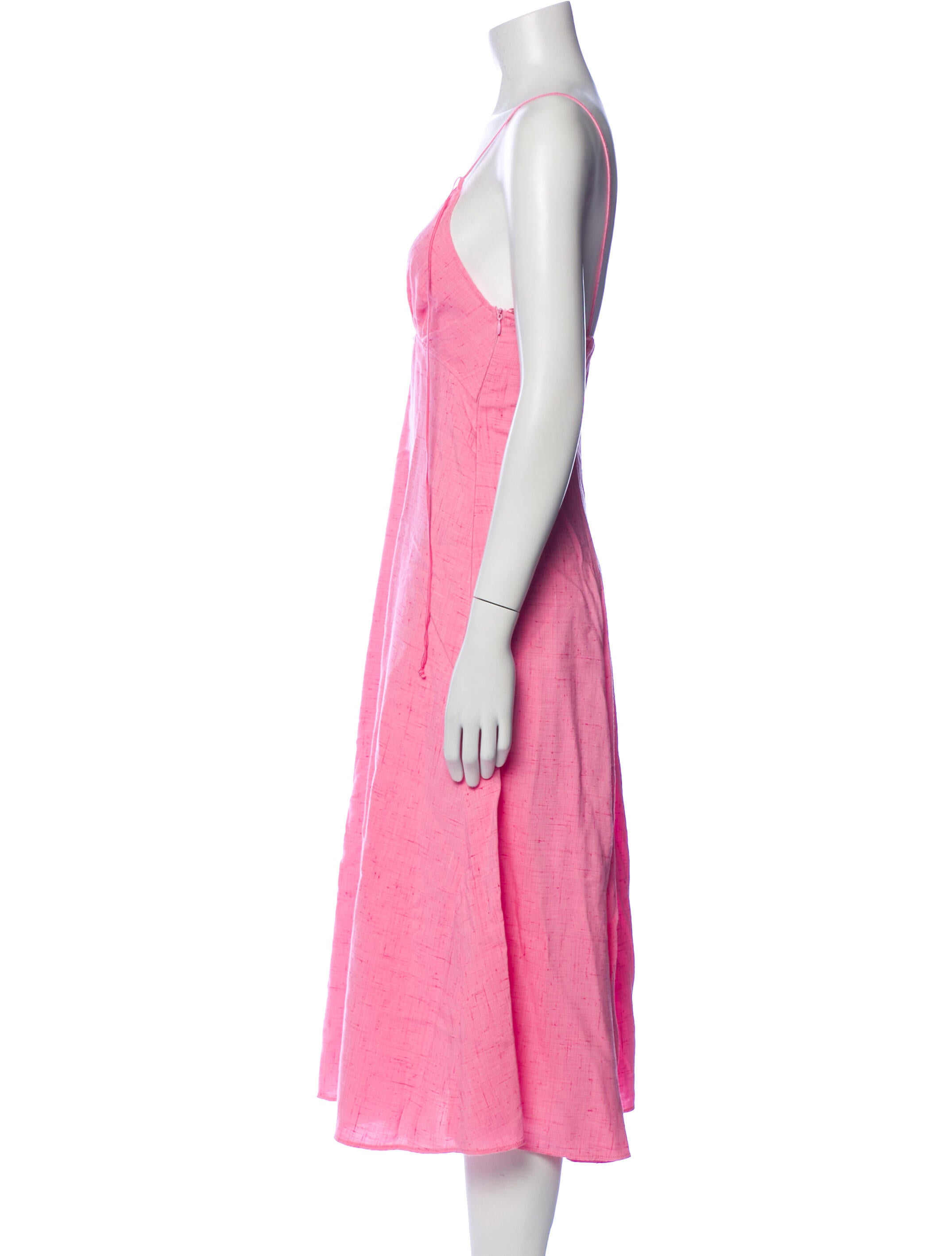 forte_forte V-Neck Midi Length Dress