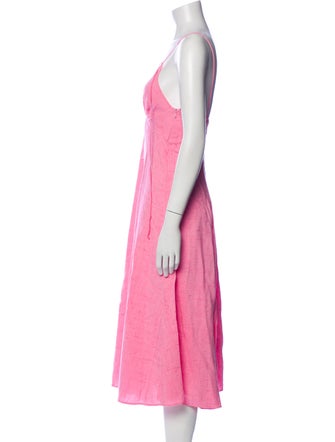 forte_forte V-Neck Midi Length Dress