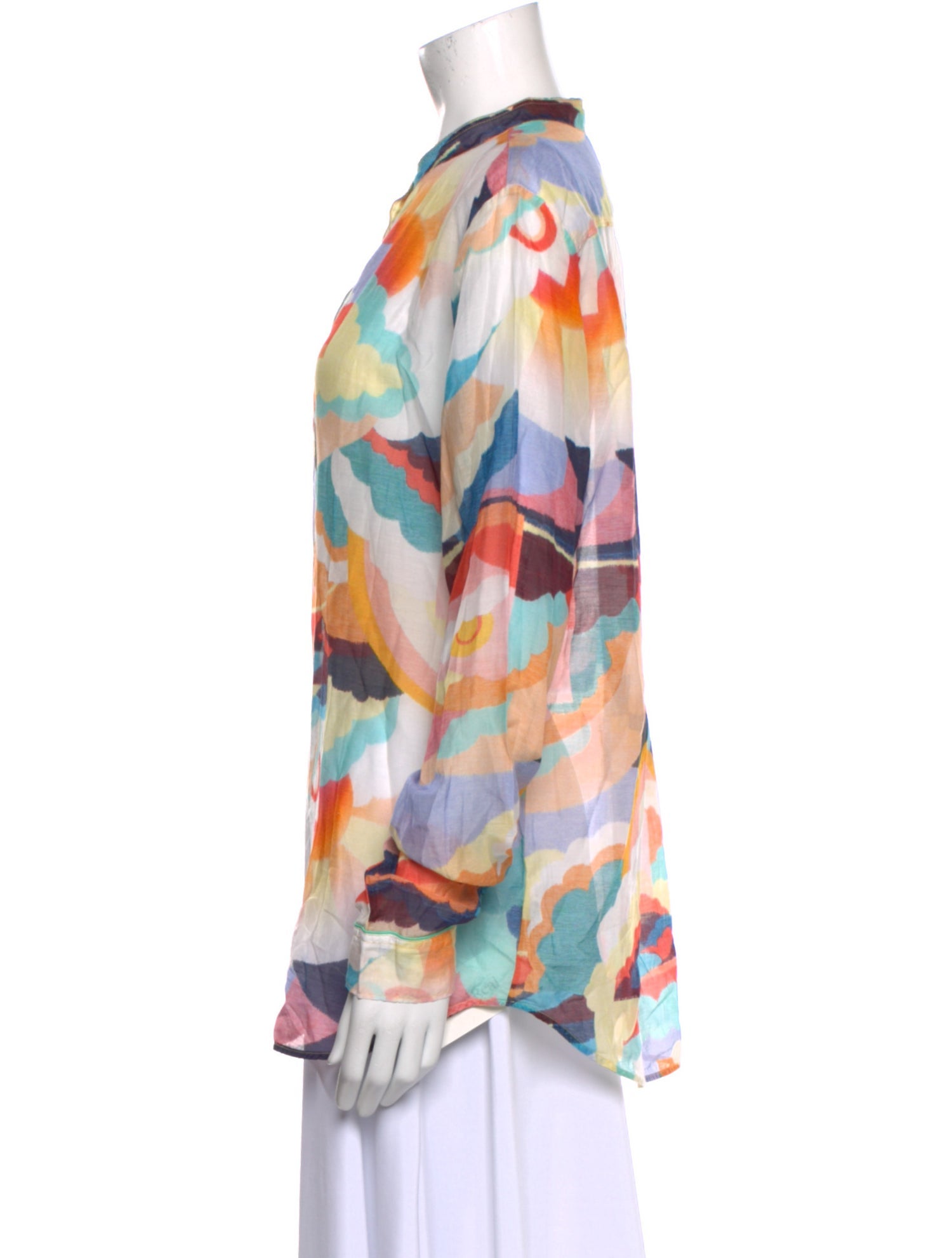 forte_forte Printed Crew Neck Blouse