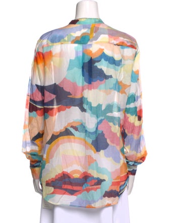 forte_forte Printed Crew Neck Blouse