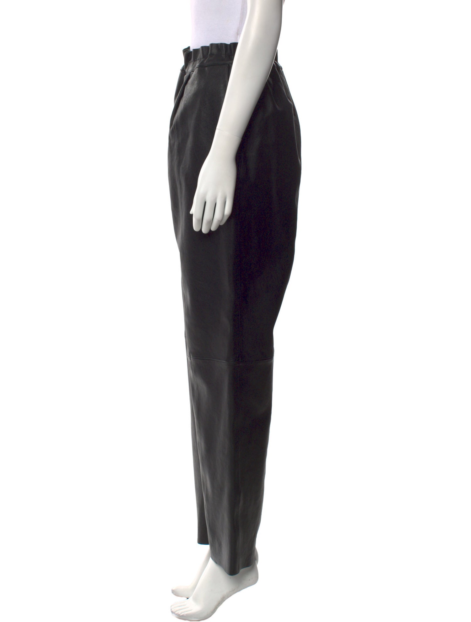 forte_forte Leather Straight Leg Pants