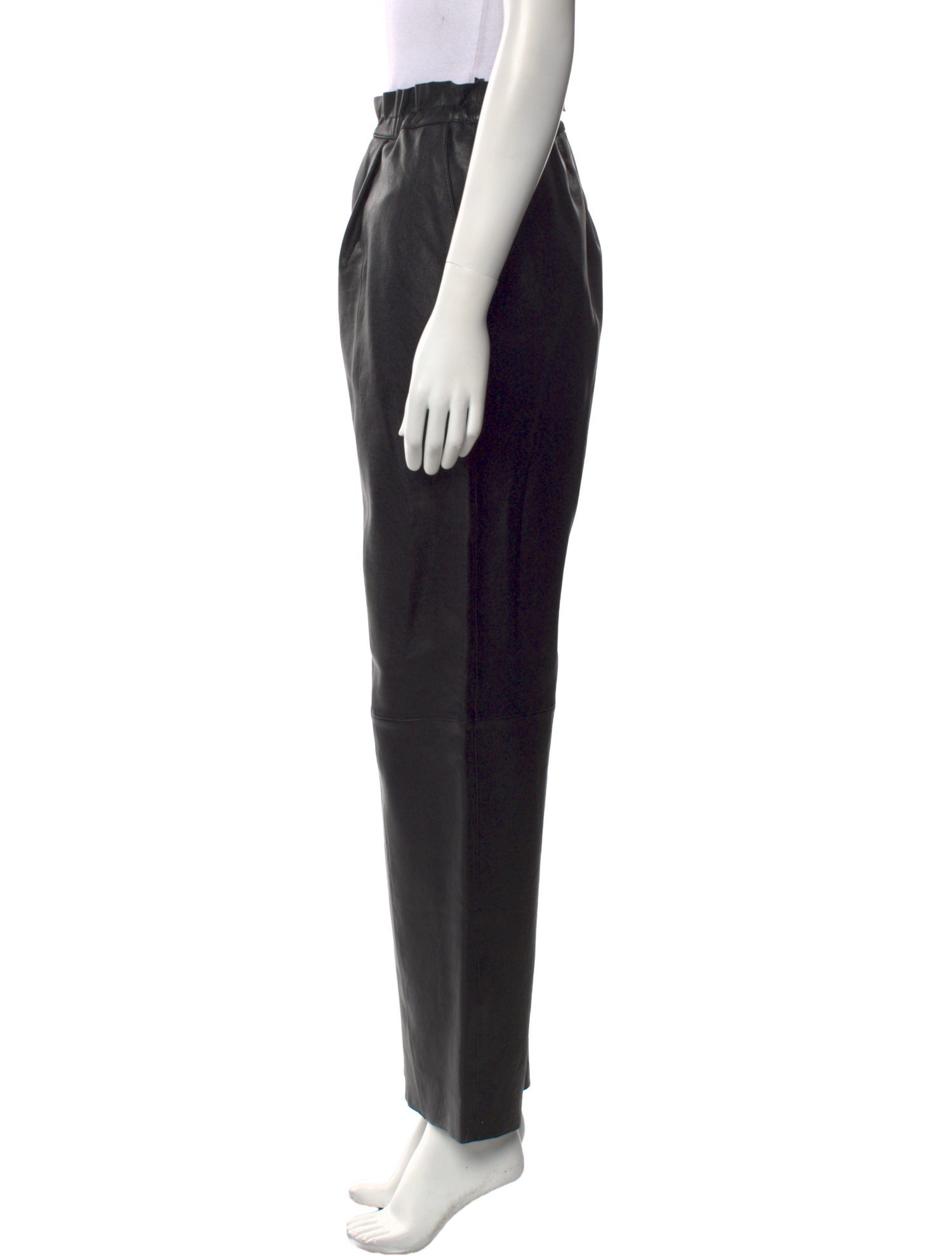 forte_forte Leather Straight Leg Pants