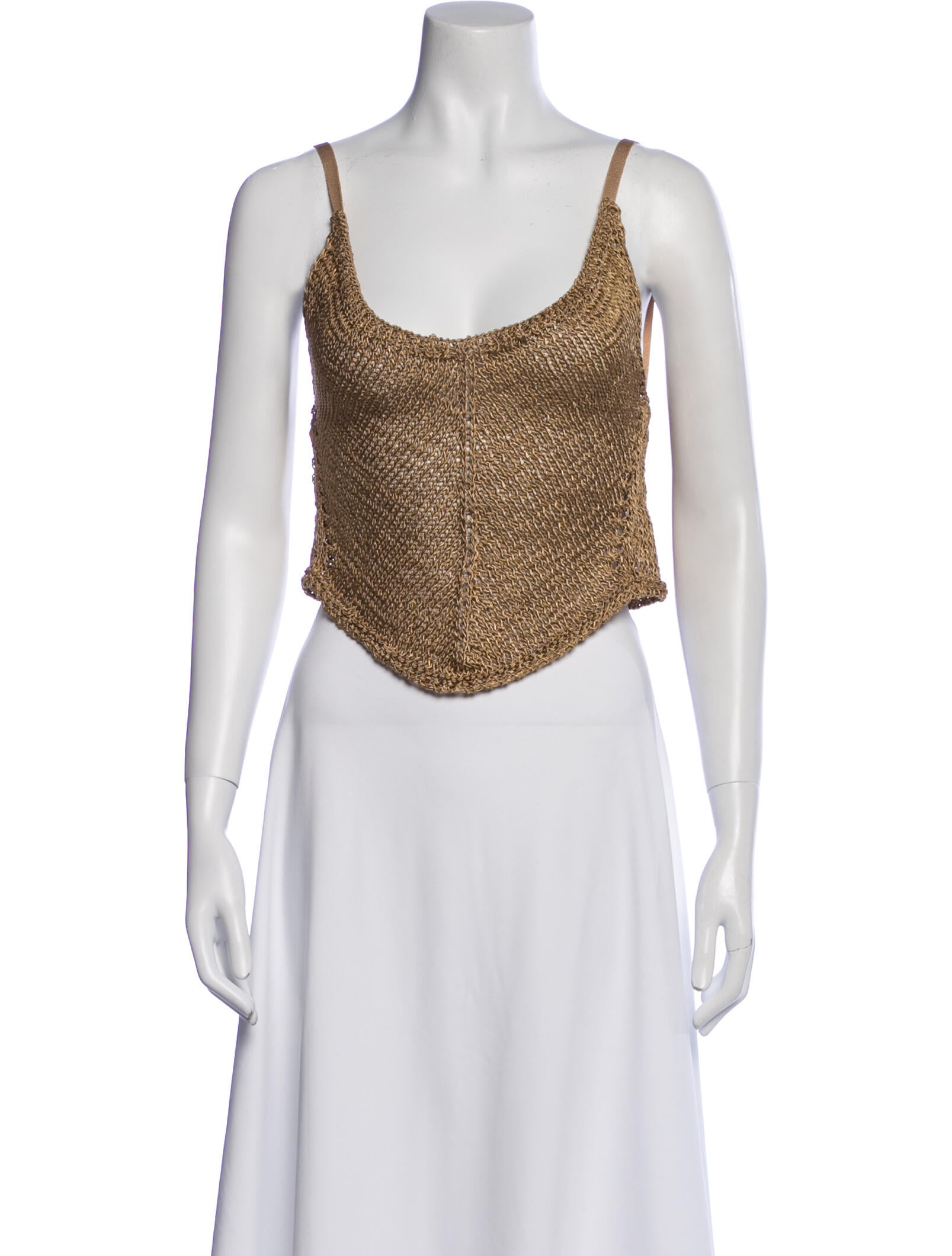 forte_forte Scoop Neck Sleeveless Crop Top