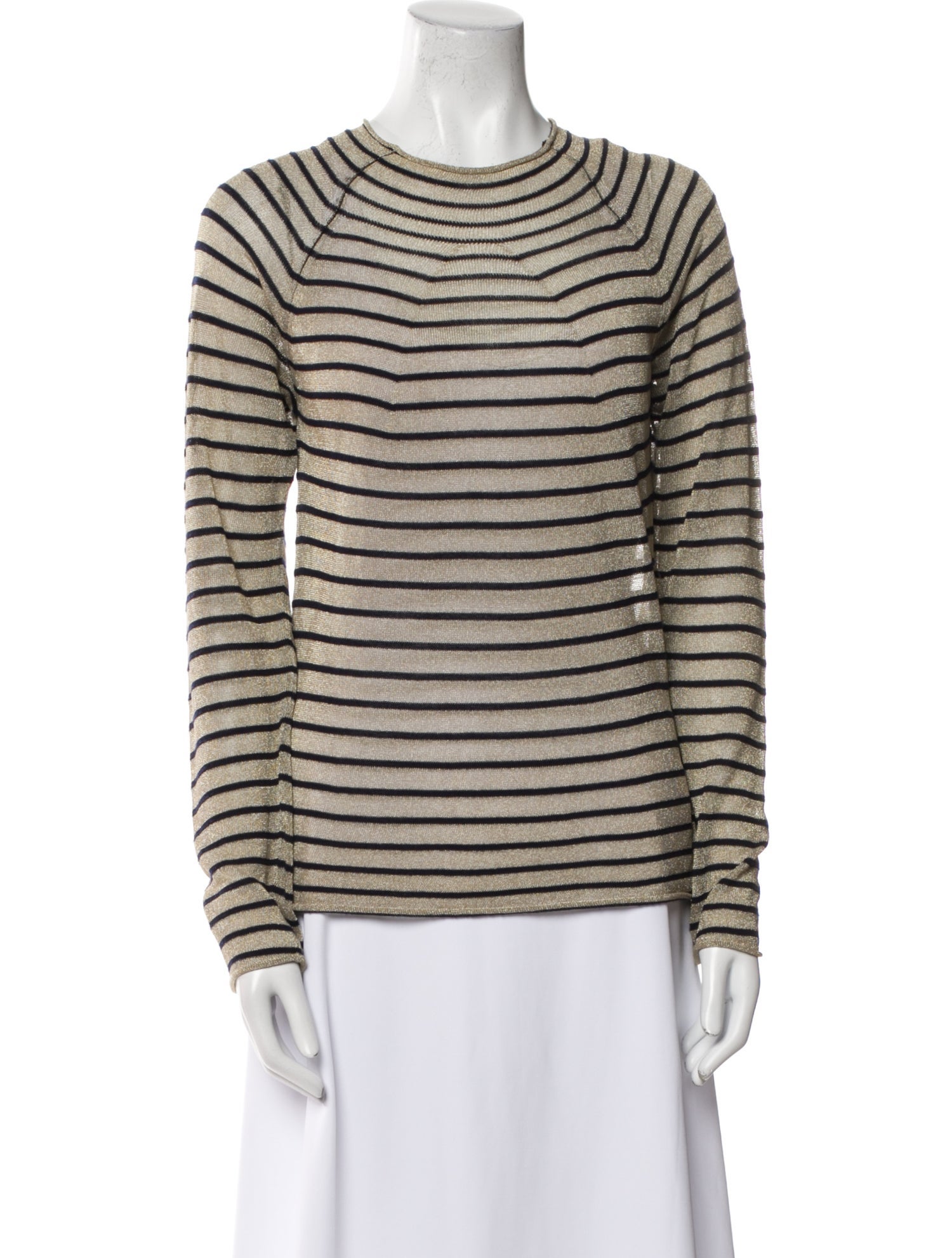 forte_forte Striped Crew Neck Top