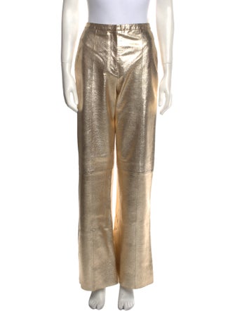 forte_forte Leather Wide Leg Pants