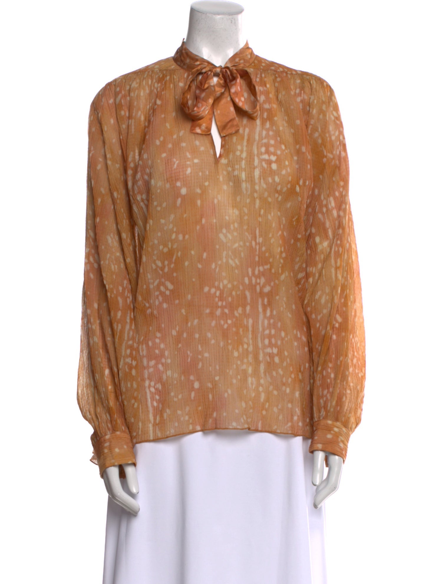 forte_forte Printed Tie Neck Blouse w/ Tags