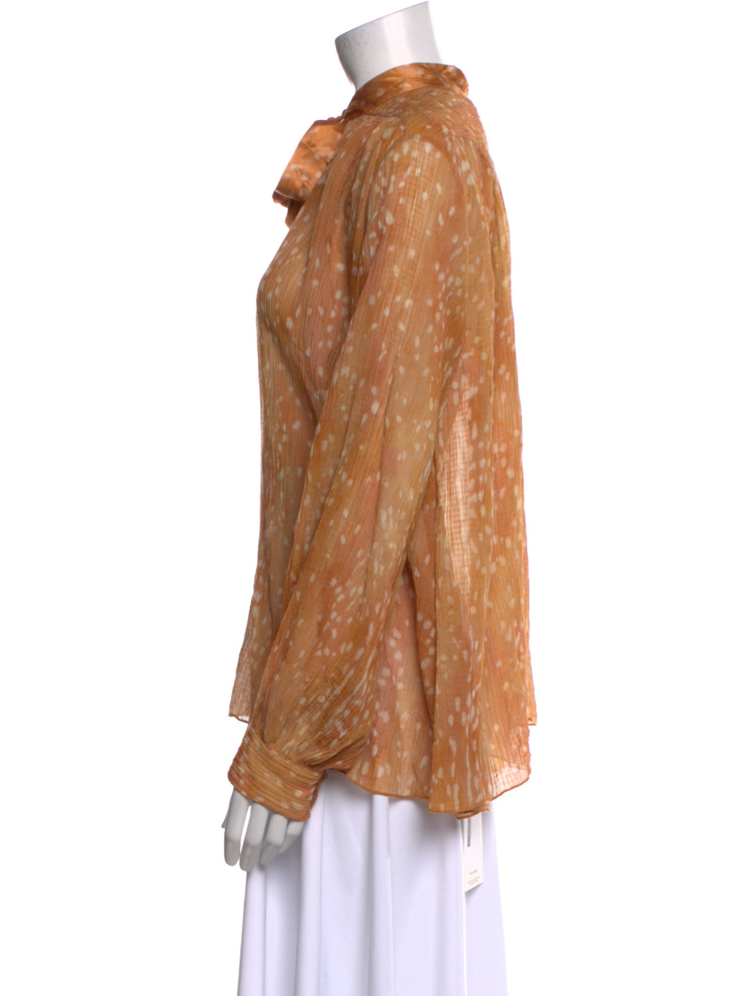 forte_forte Printed Tie Neck Blouse w/ Tags