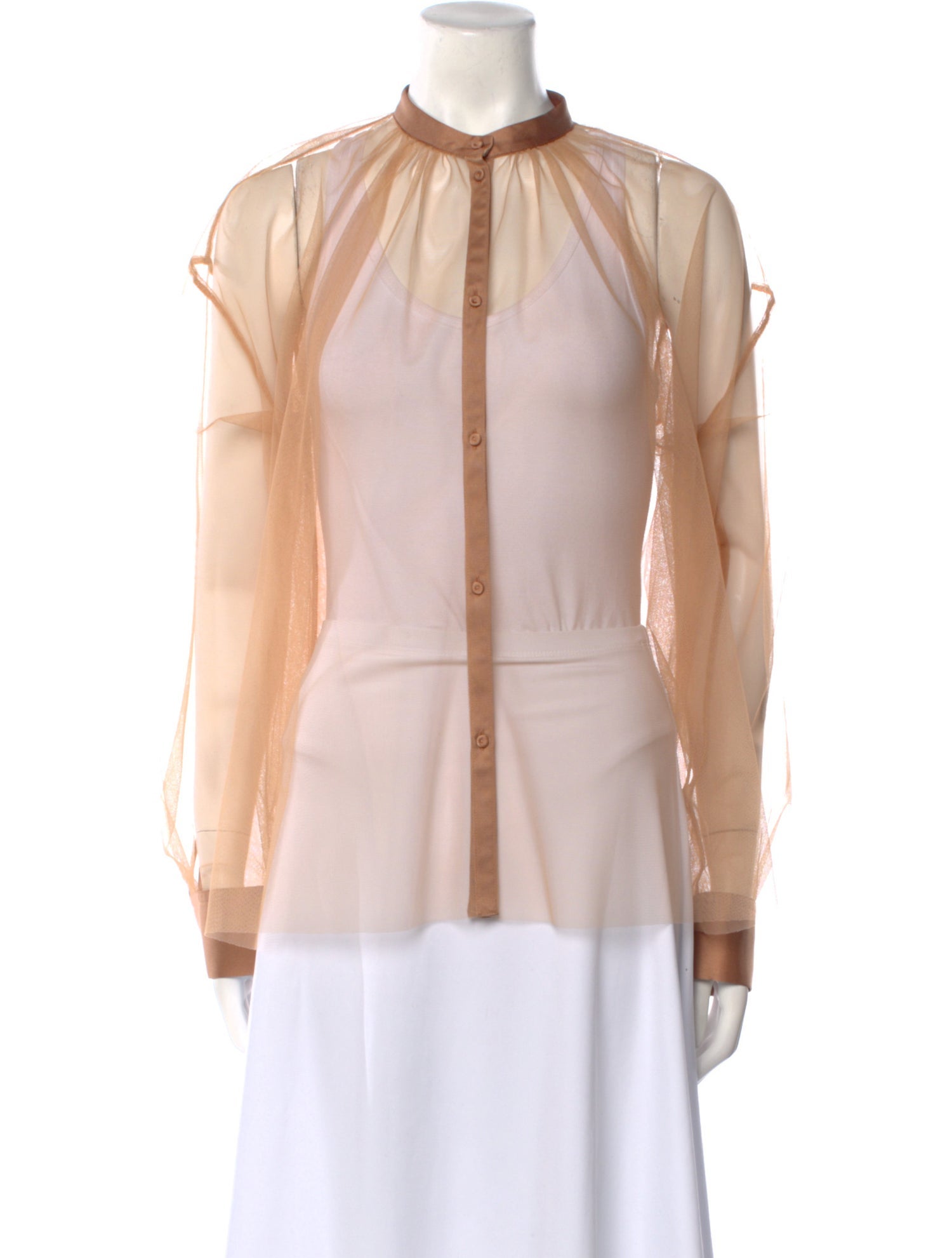 forte_forte Mock Neck Long Sleeve Blouse