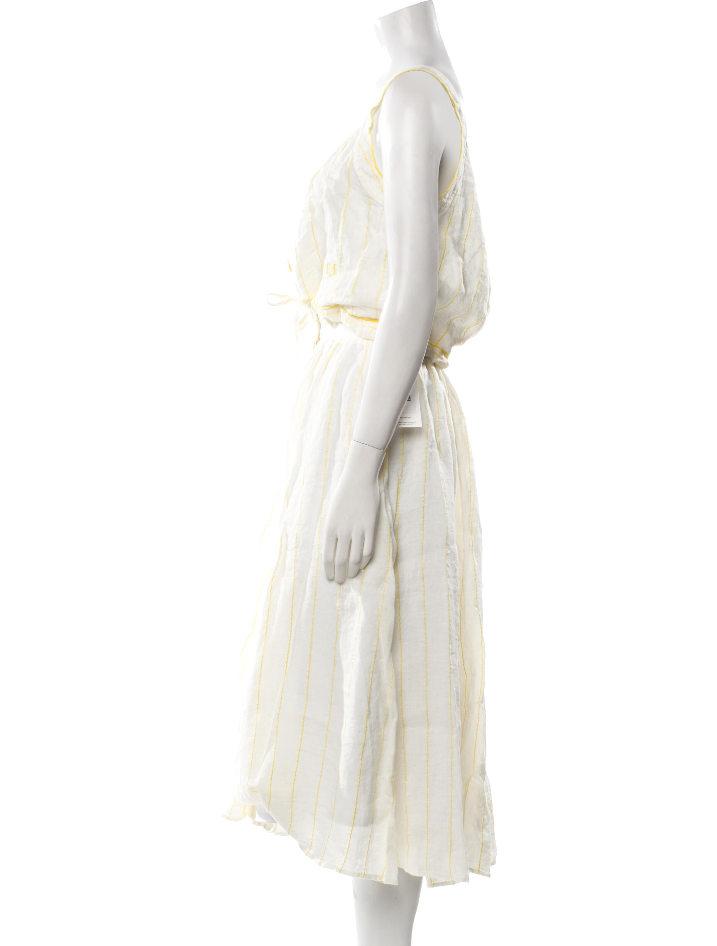 forte_forte Linen Striped Skirt Set