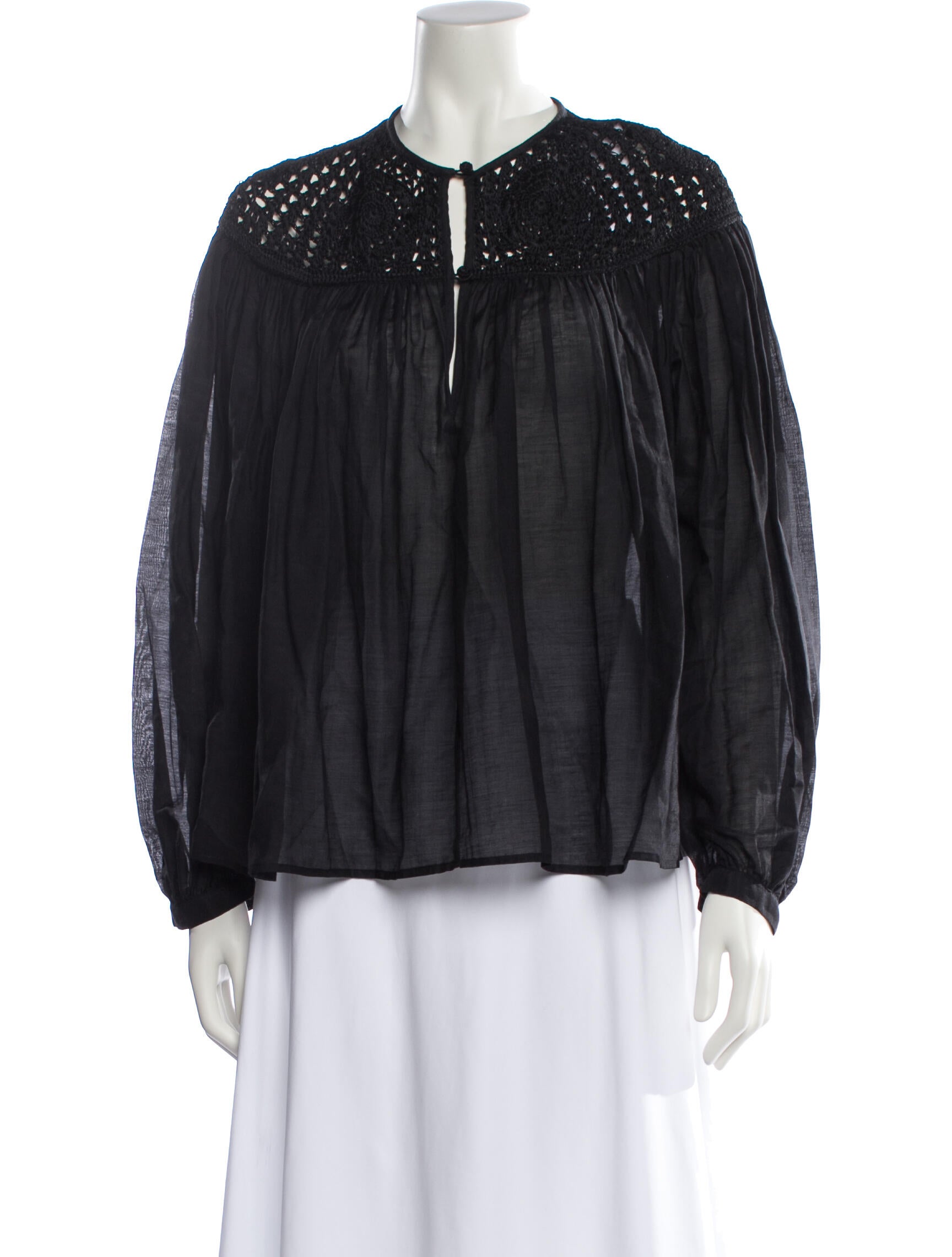 forte_forte Crew Neck Long Sleeve Blouse w/ Tags